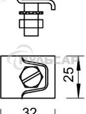 Держатель проволоки d8-10мм гор. оцинк. 324 S-FT OBO 5326303
