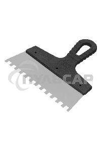 Шпатель из нержавеющей стали Сибртех 200 мм, зуб 8х8 мм, пластмассовая ручка 85473