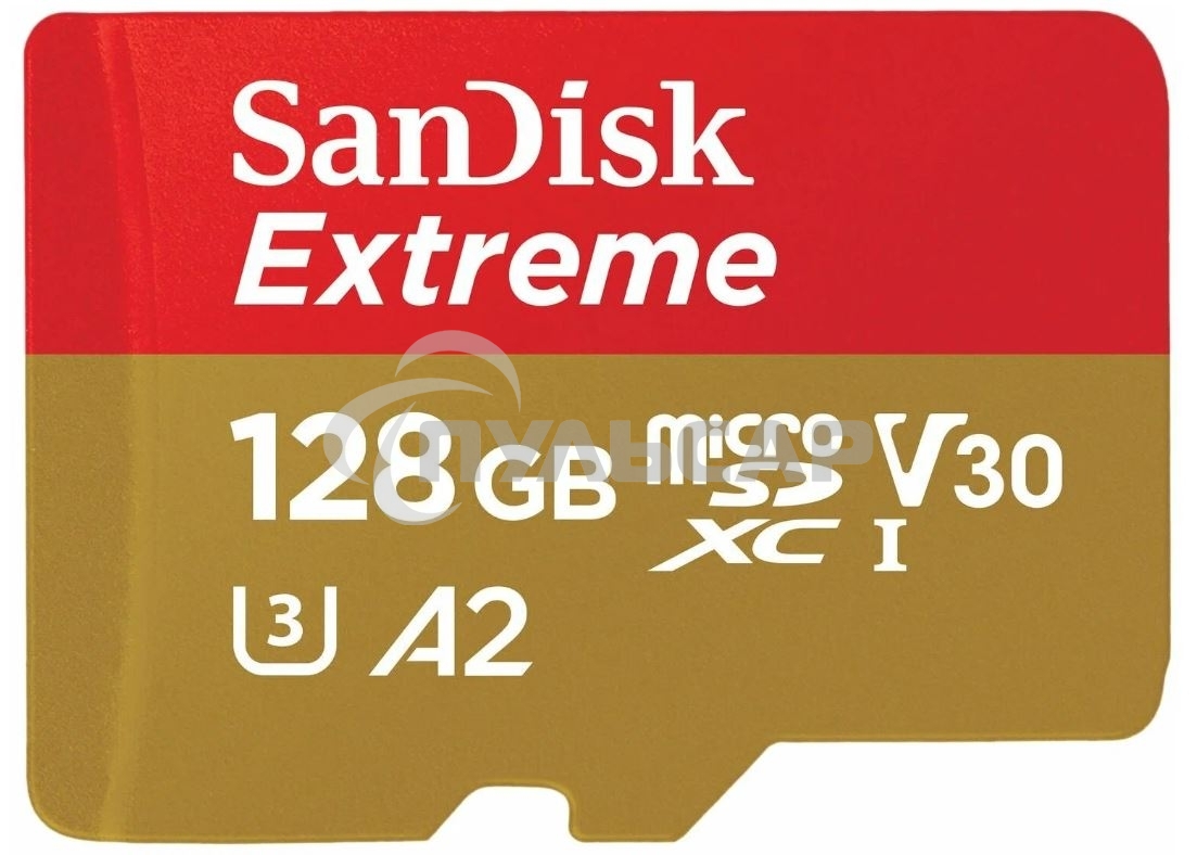 Флеш карта microSD 128Gb SanDisk microSDXC Class 10 UHS-I A2 C10 V30 U3 Extreme 190MB/s