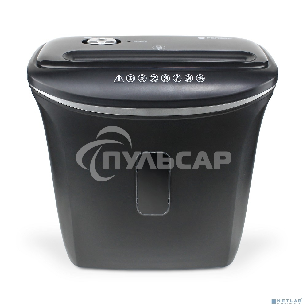 Шредер ГЕЛЕОС УД14-5, (DIN P-5), фрагмент 1,9х12мм, 5-6 лист (70г/м2), скобы, 14 литров