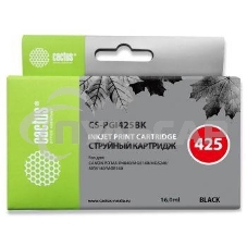 Картридж струйный Cactus CS-PGI425BK черный (16 мл) для Canon Pixma iP4840/MG5140/5240/6140/8140/MX884