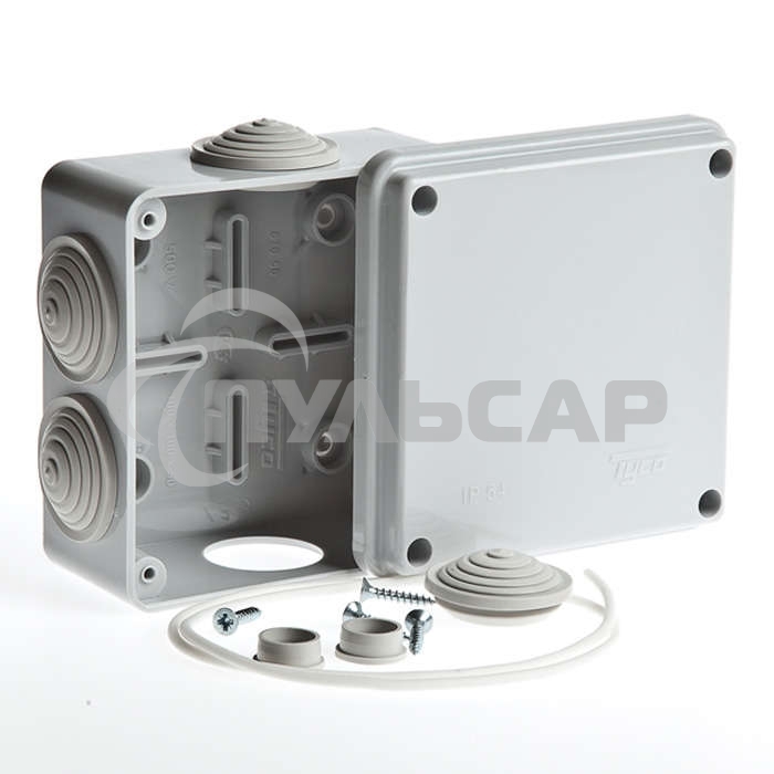 Рувинил 67050 Тусо.Коробка расп. для о/п, 100х100х50мм, 6вводов, IP54 