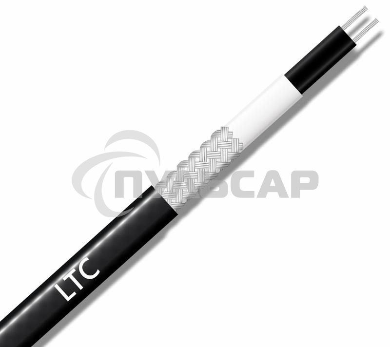 Кабель нагрев. саморег. 30Вт/м с экраном 220В (термопласт) EXTHERM LTC30-2CR