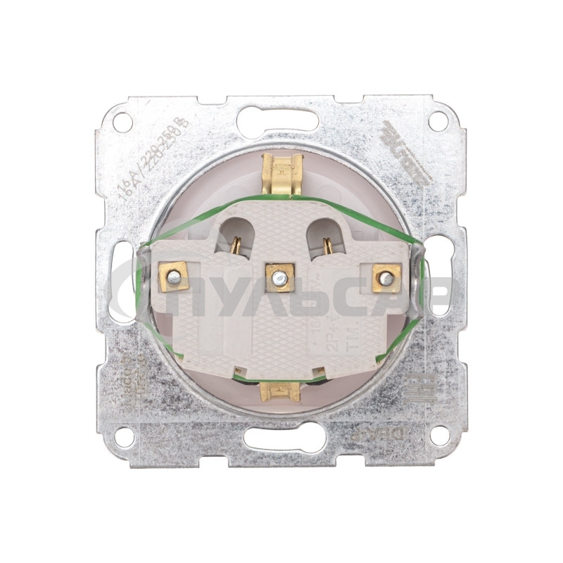 Розетка 1-ая DEA с/з с/у 16А мех. Бел KRANZ (1/10/120)