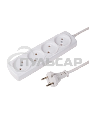 Удлинитель PROconnect OPTIMA 4 гнезда, 5 м, 2х0.75 мм², б/з, белый