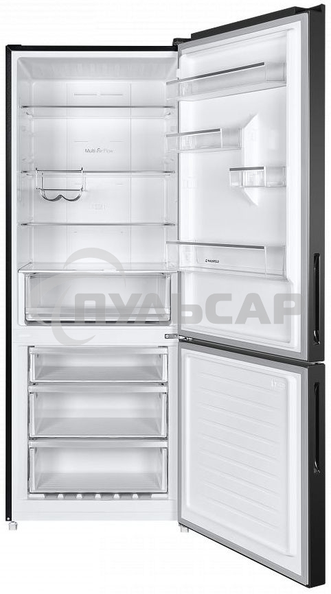 Холодильник Maunfeld MFF1857NFSB черный мат. инвертер двухкамерный 336/117л морозилка снизу