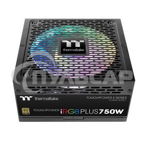 Блок питания Thermaltake Toughpower iRGb PLUS 750W RTL (PS-TPI-0750F3FDGE-1), 750Вт, 80 PLUS Gold, 140мм, модульный, черный