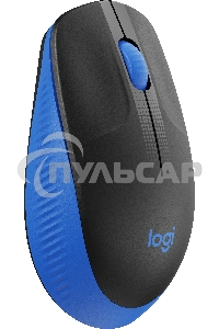 Мышь беспроводная Logitech M190 черный/синий, 1000 dpi, радиоканал, USB, кнопки - 3