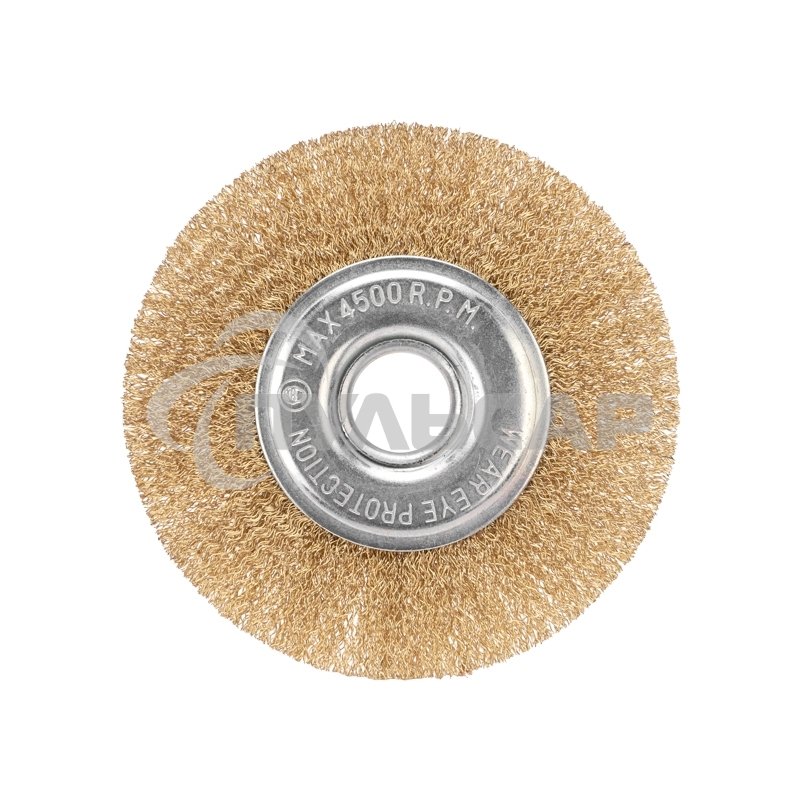 Щетка дисковая для УШМ латунь 125 мм, отв. 22,23 мм Kranz