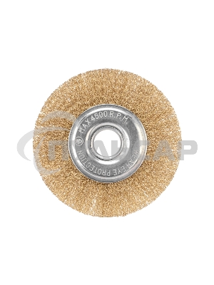 Щетка дисковая для УШМ латунь 125 мм, отв. 22,23 мм Kranz