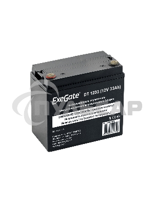 Аккумуляторная батарея ExeGate DT 1233 (12V 33Ah, под болт М6)