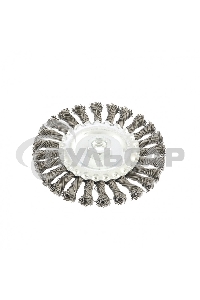 Щетка Matrix для УШМ, 125 мм, М14, Плоская, крученая проволока 0,8 мм