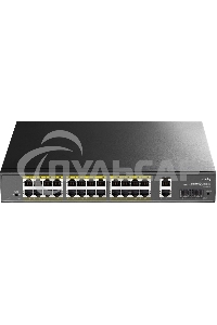 Коммутатор Cudy GS1026PS2, (L2) 26x1Gbит/с 2xКомбо(1000BASE-T/SFP), 2SFP, 24PoE, 300W, неуправляемый