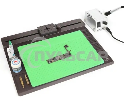 Алюминиевая платформа для микроскопа с ковриком для пайки BAKU BA-697