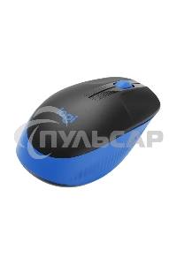 Мышь беспроводная Logitech M190 черный/синий, 1000 dpi, радиоканал, USB, кнопки - 3