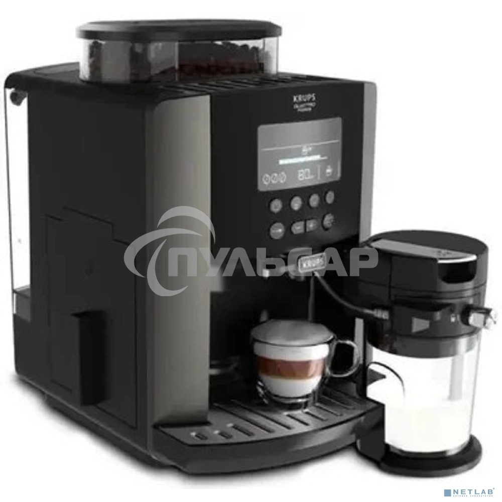 Кофемашина Krups Arabica Latte EA819E10 1450Вт черный/коричневый