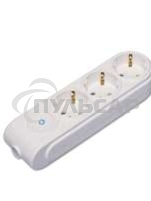 Колодка удлинителя 3-м с заземл. защ. шторки с выкл. Makel N3310000