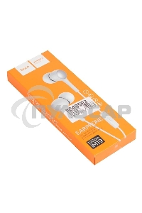 Наушники проводные-вставки с микрофоном Hoco M19 белый