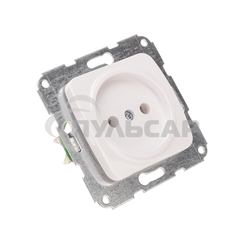 Розетка 1-ая DEA б/з с/у 10А мех. Бел KRANZ (1/10/120)