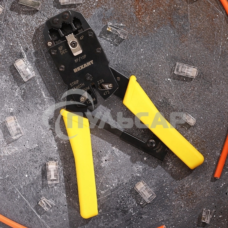 Кримпер Rexant HT-200R для обжима 10P10C, 8P8C, 6P6C, 4P4C