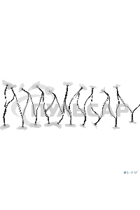 Каскад Lamper Ночной букет LED 4 м с выносной солнечной панелью 2 м и аккумулятором, теплое белое свечение