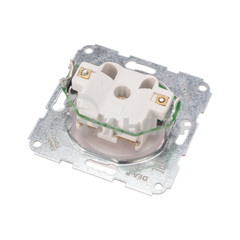 Розетка 1-ая DEA б/з с/у 10А мех. Бел KRANZ (1/10/120)