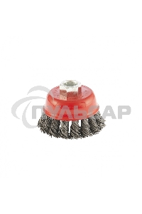 Щетка Matrix для УШМ, 65 мм, М14, Чашка, крученая проволока 0,8 мм