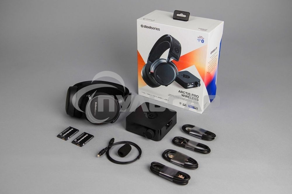 Наушники с микрофоном Steelseries Arctis Pro Wireless черный мониторы BT оголовье (61473)
