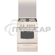 Плита газовая Gefest ПГ 6100-03 0279 бежевый, конфорок 4 шт, духовка 52 л, 60 см x 85 см x 60 см