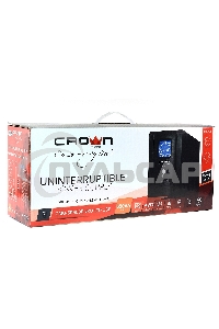 Источник бесперебойного питания CROWN Line Intractive CMU-SP650EURO LCD USB 650VA\390W, корпус металл, 1x12V/7AH, розетки 2*EURO+3*IEC, трансформатор AVR 140-290V, LCD-дисплей, съемный кабель 1.2 м, порт RJ11/45, порт USB, защита: от перегрузки, от КЗ, от