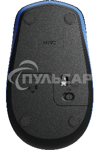 Мышь беспроводная Logitech M190 черный/синий, 1000 dpi, радиоканал, USB, кнопки - 3