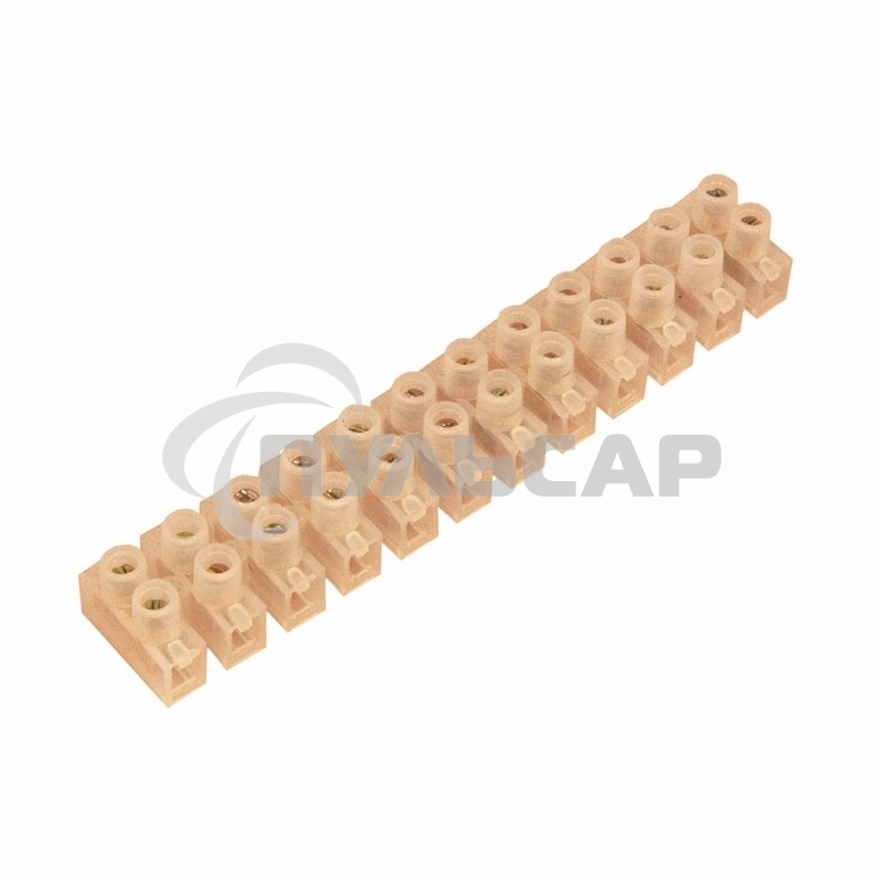 Клеммная колодка винтовая KВ-12 (4-12 мм²), ток 16 A, полиэтилен белый (ЗВИ) Rexant