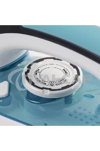 Утюг Galaxy Line GL 6123, голубой с белым, паровой, 2500 Вт, постоянный пар 50 г/мин, паровой удар 230 г/мин, функции: самоочистка, антикапля, антинакипь, функция увлажнения, вертикальное отпаривание, защита от перегрева, индикатор нагрева, керамическое п