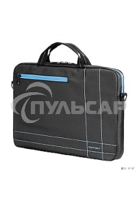 Сумка для ноутбука Сумка Continent CC-201 Gb,(нейлон, серый с голубой отстрочкой, 15,6'')