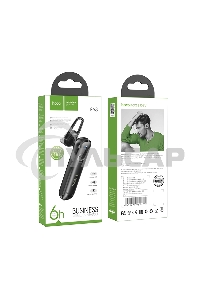 Наушники с микрофоном Hoco E63 черный внутриканальные BT крепление за ухом