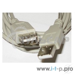 Кабель Gembird PRO CCF-USB2-AMAF-6 USB 2.0 кабель удлинительный 1.8м AM/AF позол.конт., фер.кол., пакет