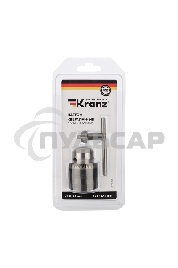Патрон сверлильный с ключом для сверл 1.5-13.0мм 1/2-20UNF Kranz KR-92-0500
