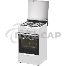 Плита газовая Darina 1B1 GM 441 018 W белый/черный, конфорок 4 шт, духовка 50 л, 50 см x 85 см x 51 см