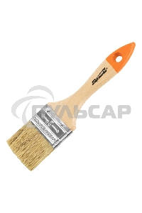 Кисть плоская 50 мм, натуральная щетина, деревянная ручка, для масляных красок, лаков, SPARTA, 824305