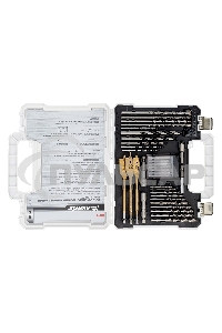 Набор сверл Matrix комб.,мет.1-6,5мм,бет.4-8мм,дер.4-10мм,перк, бит.20шт,адап,гол.2шт,зенк,50пр.