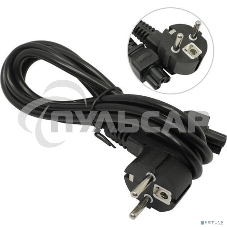Кабель питания ноутбуков ExeGate Special PC5-1,8S (Евровилка Schuko->С5) 3*0.5, CCA, 1.8м