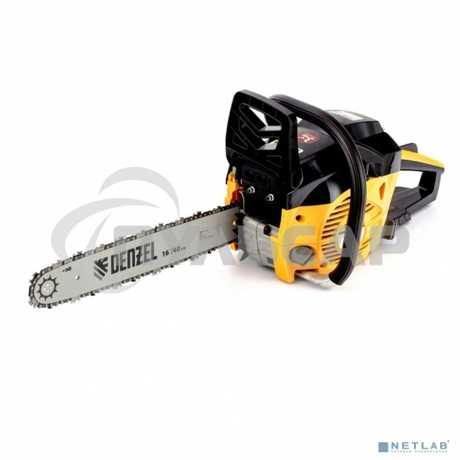 Пила цепная бензиновая DGS-4516, шина 40 см, 45см3, 3,0 л.с., шаг 3/8, паз 1,3 мм, 57 зв Denzel