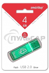 Флешка USB Smartbuy 4 Gb USB <USB 2.0> Smartbuy Glossy series Green (SB4 GbGS-G)