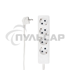 Удлинитель PROconnect OPTIMA 4 гнезда, 1.5 м, 2х0.75 мм², б/з, белый