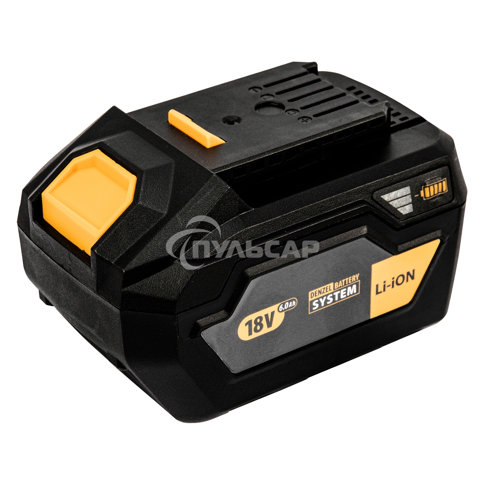 Батарея аккумуляторная B-18-6.0, Li-Ion, 18 В, 6,0 А·ч Denzel