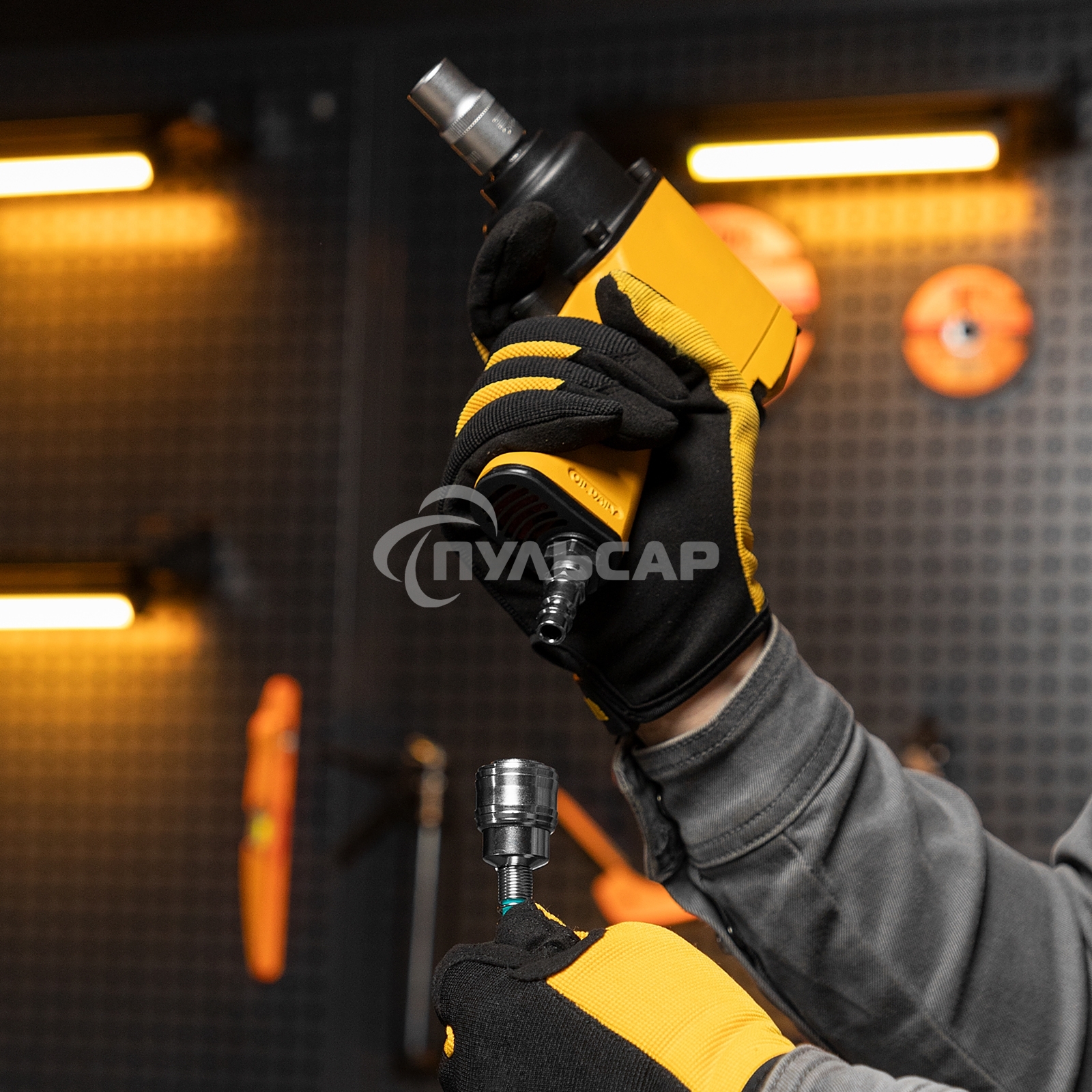 Полиуретановый спиральный шланг профессиональный BASF, 10 м, с быстросъемными соединениями Stels