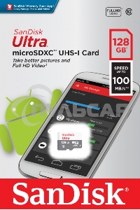 Флеш карта microSD 128Gb SanDisk microSDXC Class 10 Ultra UHS-I A1 140Mb/s