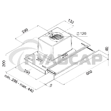 Вытяжка встраиваемая Maunfeld Ouse Touch Glass 60 белый, 60 см, 750 куб. м/ч, 48 дБ