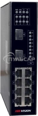 Коммутатор Hikvision DS-3T0310P 8x100Mb 2SFP 8PoE+ 240W неуправляемый