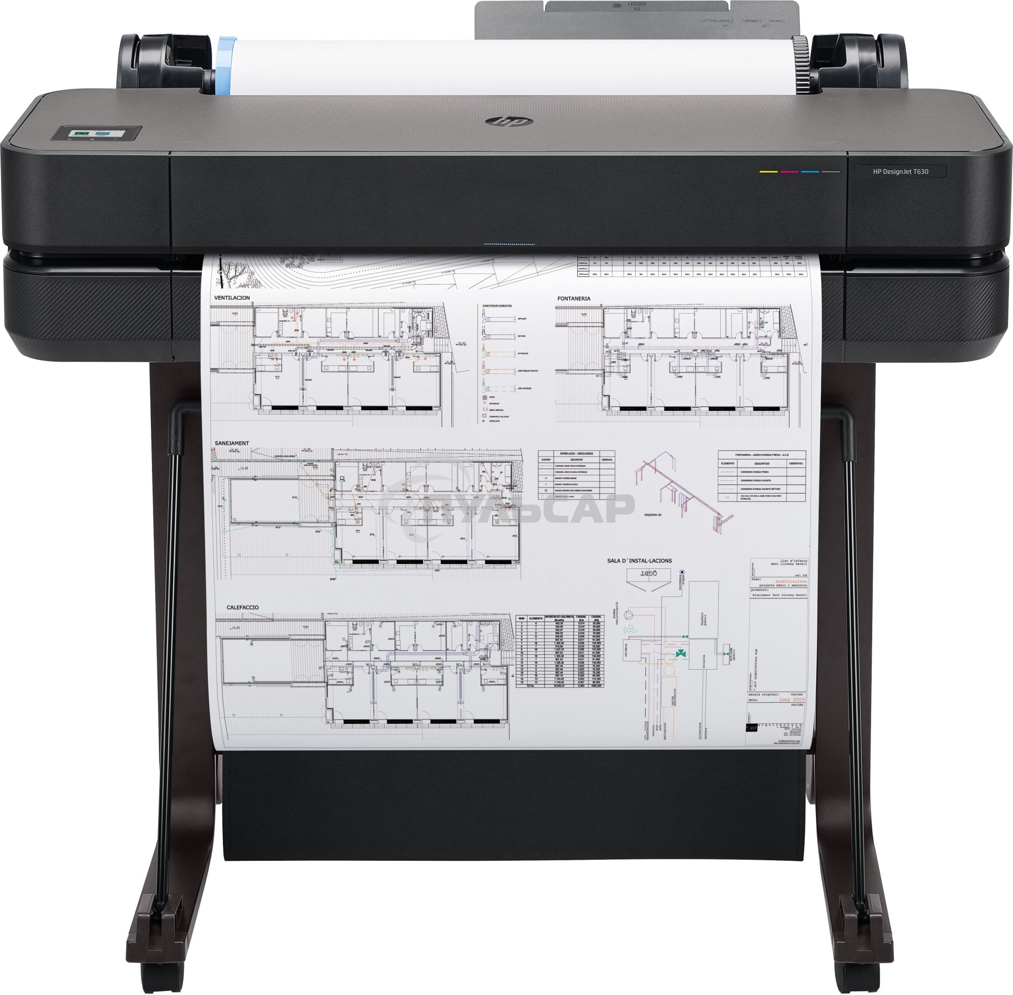 Плоттер струйный HP Designjet T630, A1, цветной, 24
